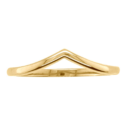 9K Plain V Ring