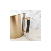 Leather & Brass Champagne bucket