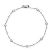 9ct Lab Diamond Bezel Bracelet