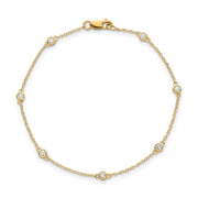 9ct Lab Diamond Bezel Bracelet