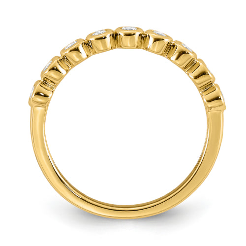 9ct Lab Diamond Bezel Set Ring
