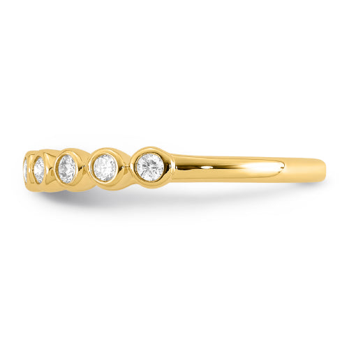 9ct Lab Diamond Bezel Set Ring