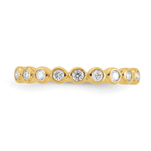 9ct Lab Diamond Bezel Set Ring