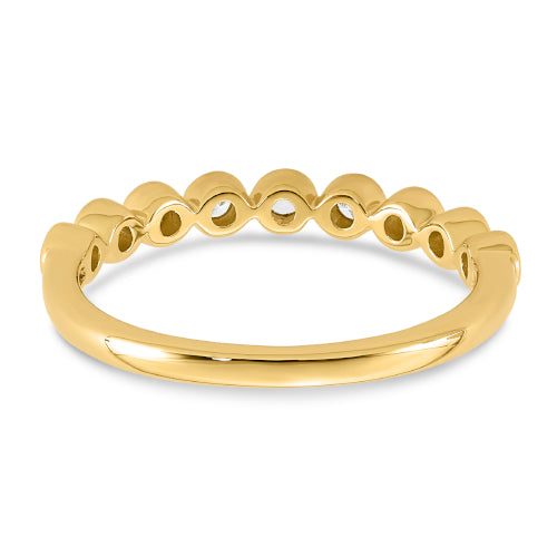 9ct Lab Diamond Bezel Set Ring