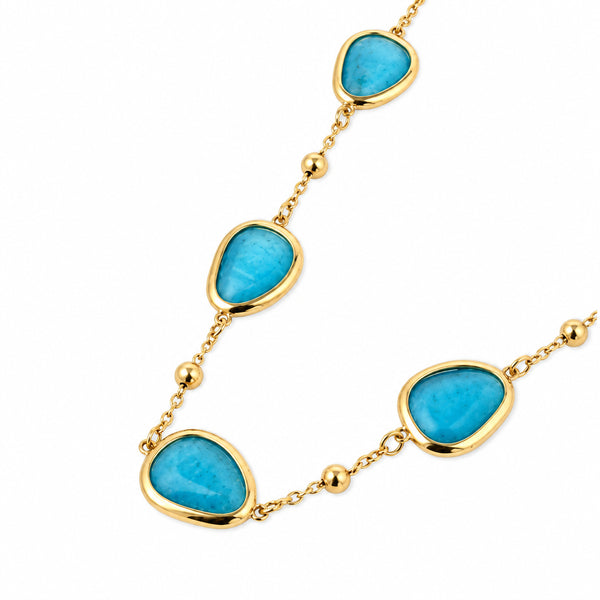 Via Resin Blue Necklace