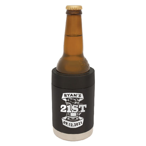 Engraved Can Holder Black