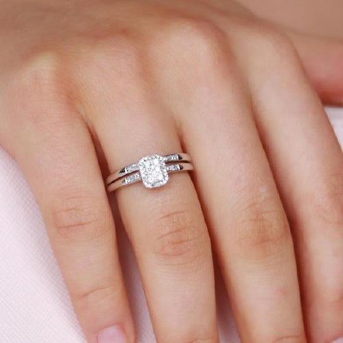 9ct white gold Bridal Set