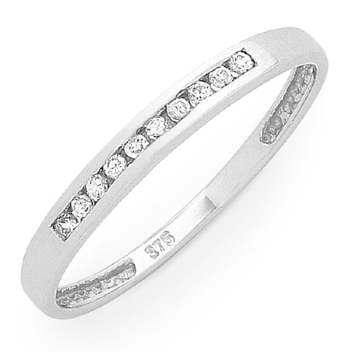 9ct White Gold Diamond wedder.