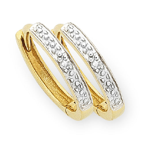 9ct gold diamond huggies