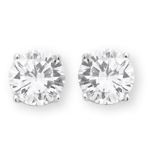 Sterling Silver CZ stud earrings