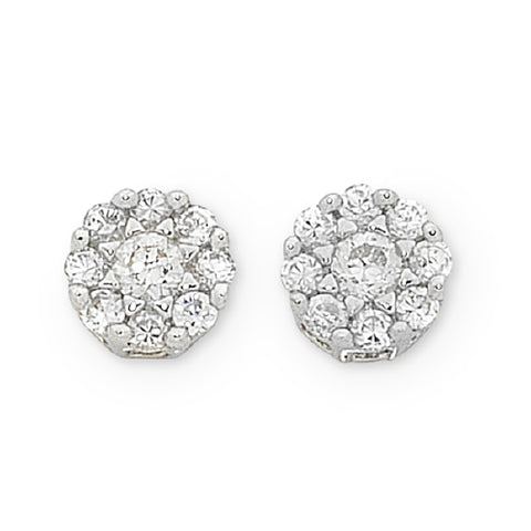 9ct white gold diamond studs