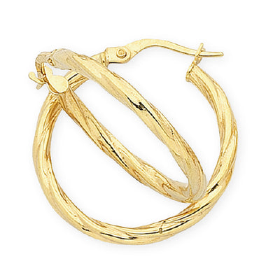 9ct twist hoops