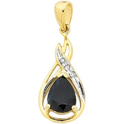 9ct Sapphire & Diamond Pendant