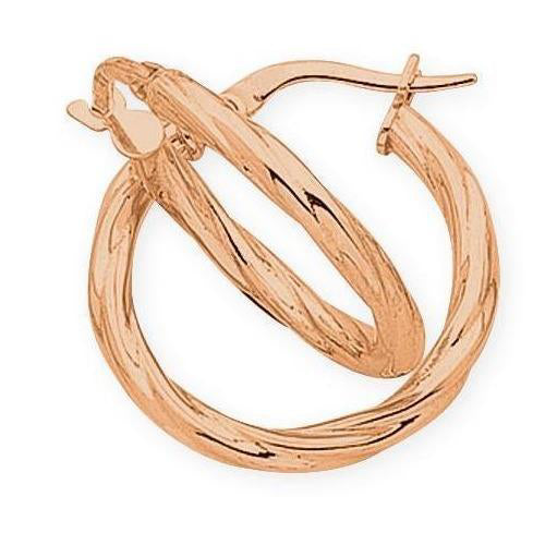 CZ hoops Yellow Gold