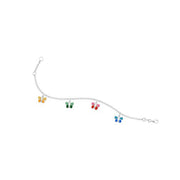 Sterling silver butterfly charm bracelet