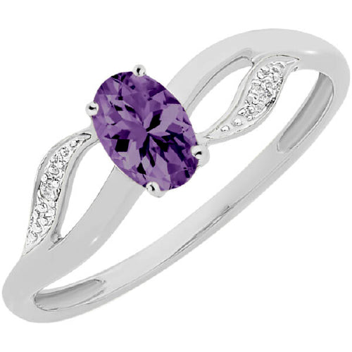 Amethyst & Diamond Ring