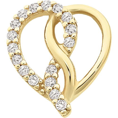 9ct cubic zirconia pendant.