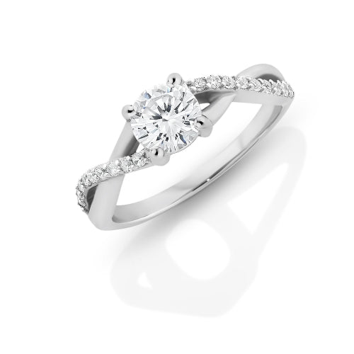Sterling silver cubic zirconia ring.
