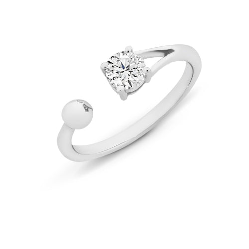 Sterling silver cubic zirconia ring
