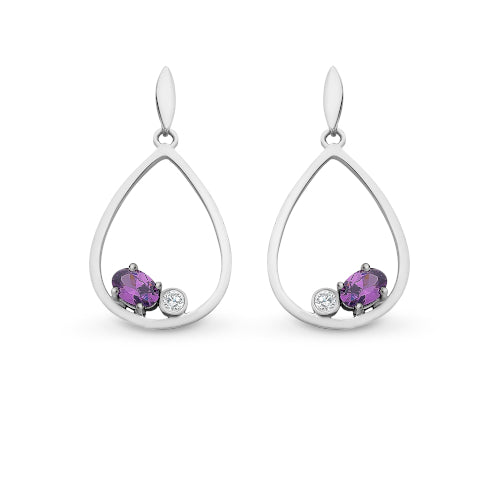Sterling silver cubic zirconia earrings