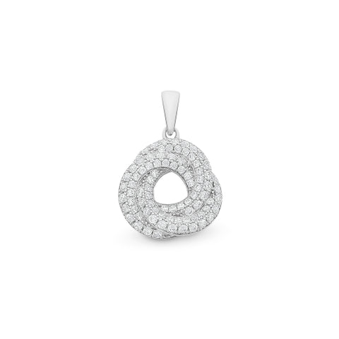 Sterling silver cubic zirconia pendant