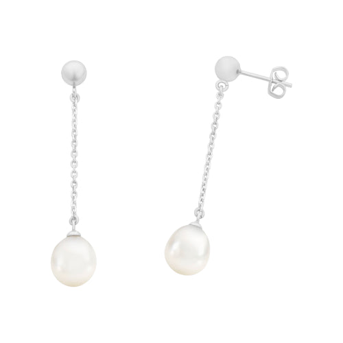 Sterling silver pearl earrings