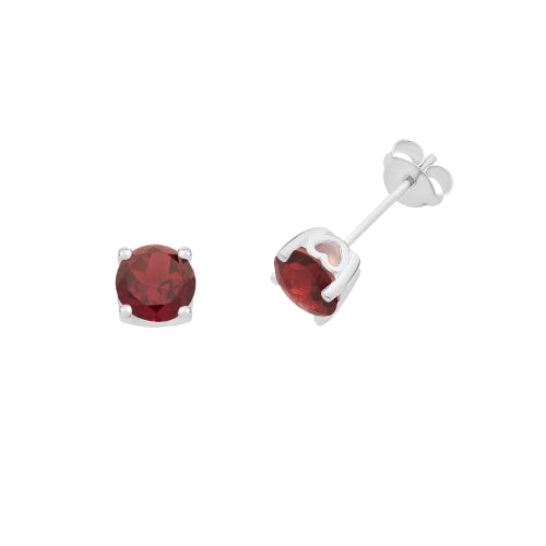 Sterling Silver Garnet Earrings