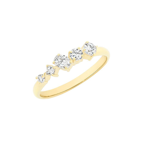 9ct gold cubic zirconia ring