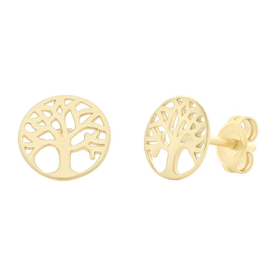 9ct gold tree of life earring