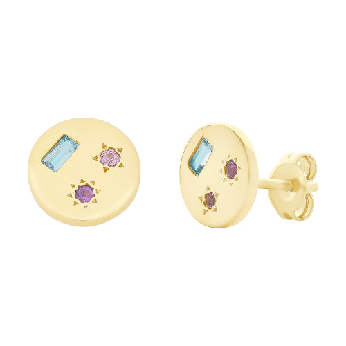 9ct Gemstone Stud Earrings