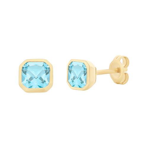 Blue Topaz studs