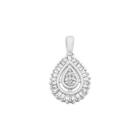 9ct white gold pendant