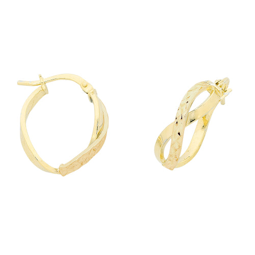 9ct silver filled hoop earrings