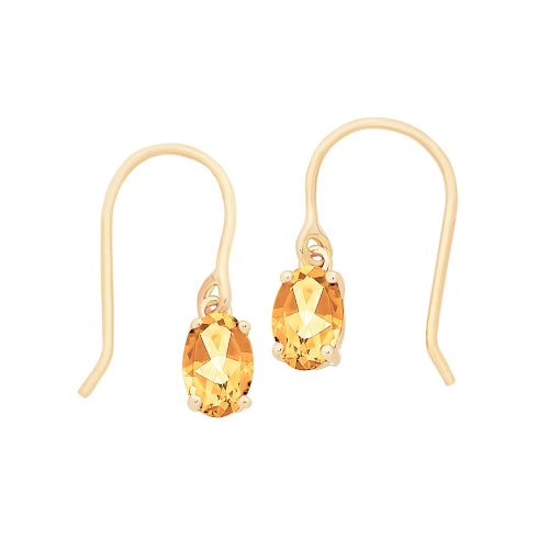 9ct Citrine Earring
