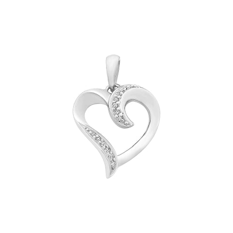 9ct Diamond Heart Pendant