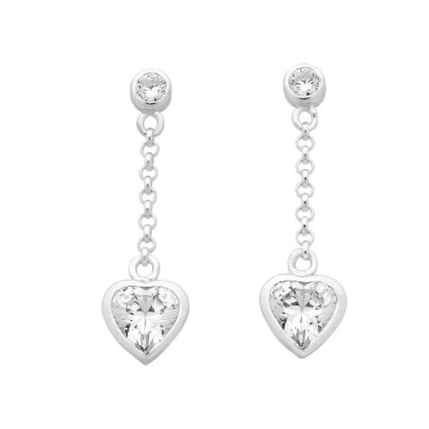 Sterling silver heart earrings