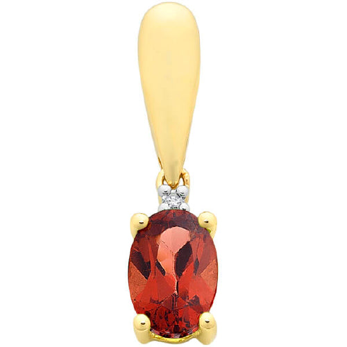 Diamond & garnet pendant