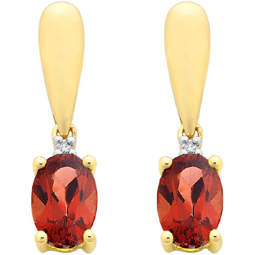 Diamond & Garnet Earrings