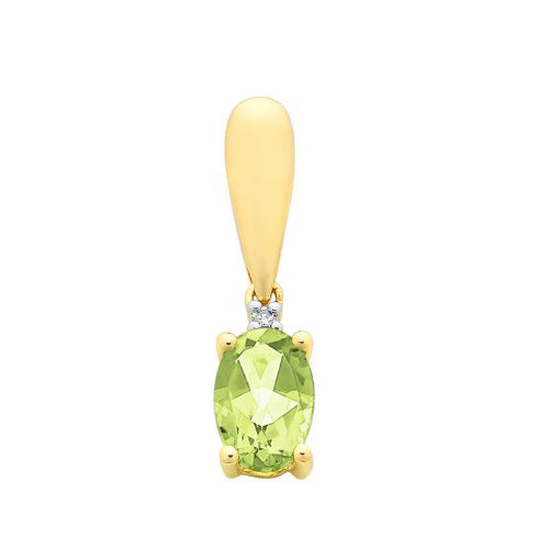 Diamond & peridot pendant