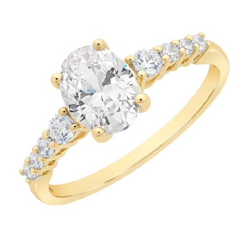 9ct cz ring