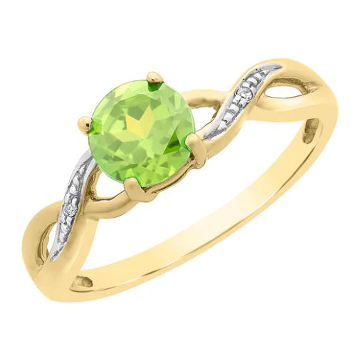 Peridot & Diamod ring