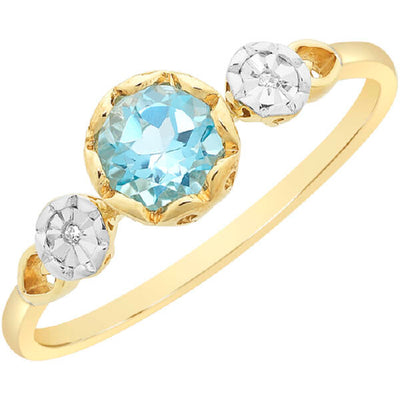 Topaz & Diamond ring