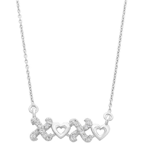 Sterling silver XOXO necklace