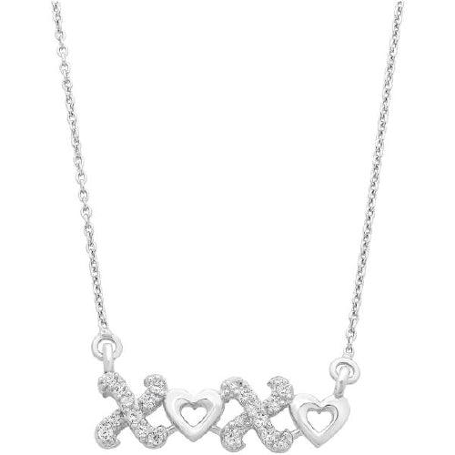 Sterling silver XOXO necklace