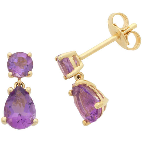 9ct amethyst earrings