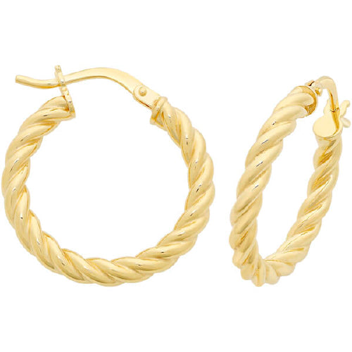 9ct Twist Hoop Earrings