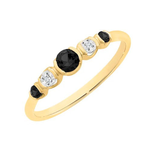 9ct Sapphire & Diamond Ring