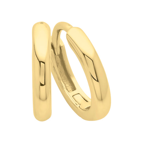 Sterling Silver Gold Plated Huggies
