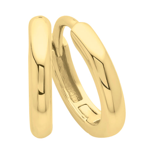 Sterling Silver Gold Plated Huggies