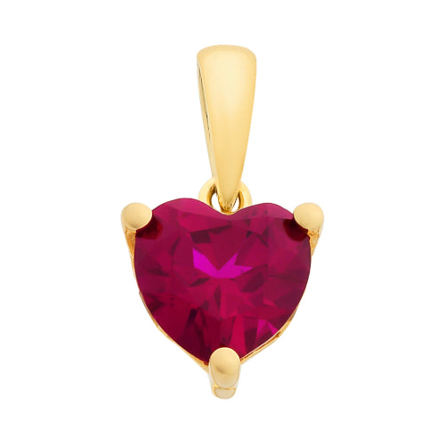 9ct Created Ruby Pendant